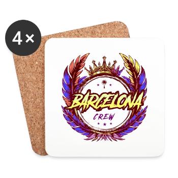 Équipage de Barcelone Coloré - Dessous de verre (lot de 4) - blanc - Devant