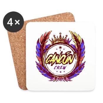 Cancun Crew Bunt - Untersetzer (4er-Set) - Weiß - Vorne
