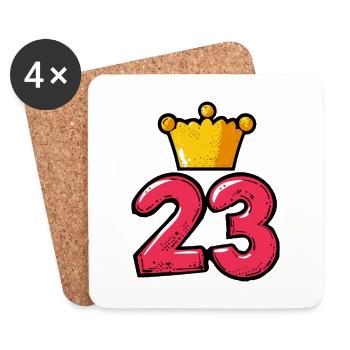 23 Number Crown - Coasters (set of 4) - white - Front