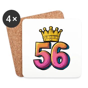 56 Number Krone - Coasters (set of 4) - white - Front