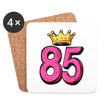 85 Number Crown - Coasters (set of 4) - white - Front