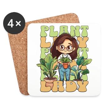 Plants Lady Plants Woman Girl I Love Plants - Coasters (set of 4) - white - Front