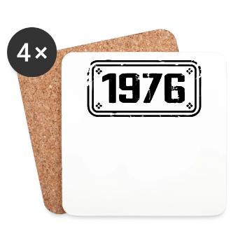 1976 Cadeau 1976 vintage 1976 limited edition 1976 - Coasters (set of 4) - white - Front