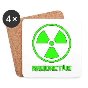 Radioaktiv Symbol – Nuclear – T-Shirt - Untersetzer (4er-Set) - Weiß - Vorne