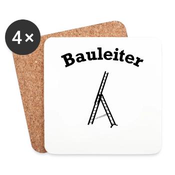 Construction manager construction site construction sites funny - Coasters (set of 4) - white - Front