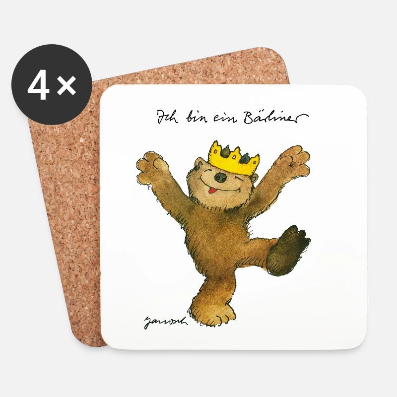 Janosch Kleiner Bär Ich Bin Ein Bärliner - Untersetzer (4er-Set) - Weiß