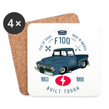 F100 Built Tough - Untersetzer (4er-Set) - Weiß - Vorne