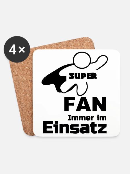 Super Fan Geschenk - Untersetzer (4er-Set) - Weiß