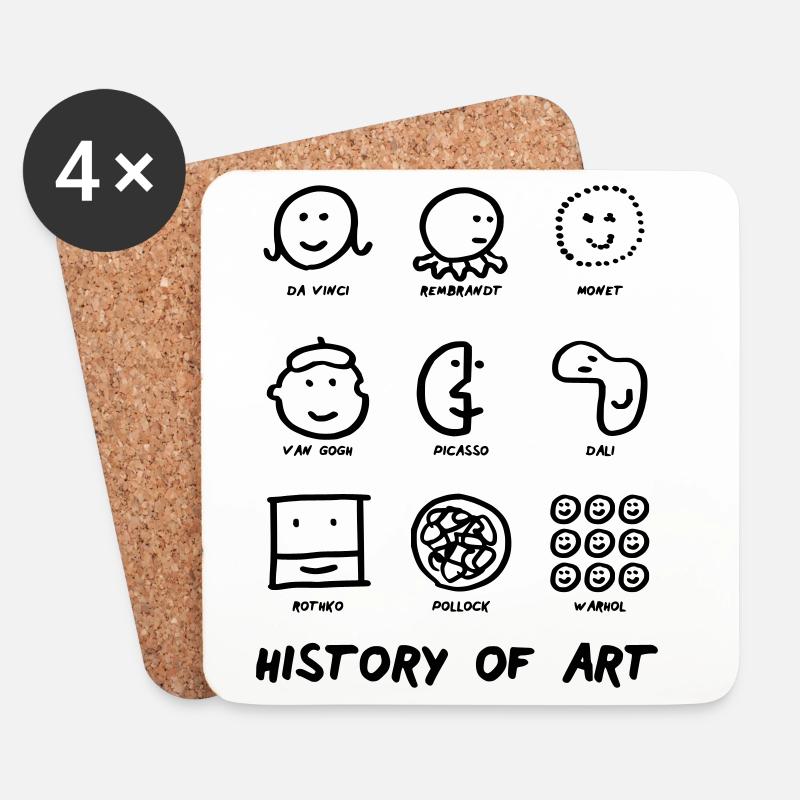 History of Art - Untersetzer (4er-Set) - Weiß