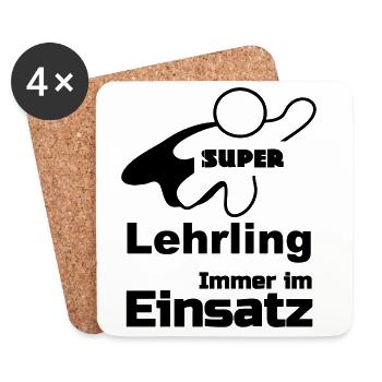 Super Lehrling Geschenk - Untersetzer (4er-Set) - Weiß - Vorne