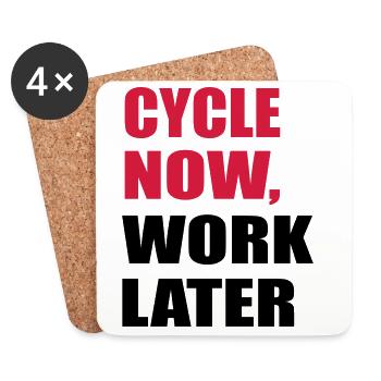 cycling - Coasters (set of 4) - white - Front