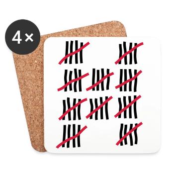Birthday 50 years - Coasters (set of 4) - white - Front