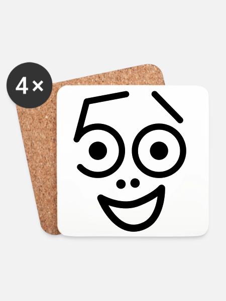50 years old and still fresh! - Coasters (set of 4) - white