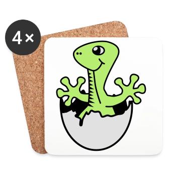 Dino Baby - Untersetzer (4er-Set) - Weiß - Vorne