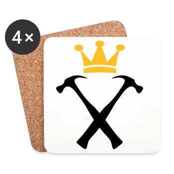 Der König der Heimwerker - Untersetzer (4er-Set) - Weiß - Vorne