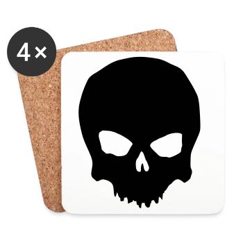 Skull - Coasters (set of 4) - white - Front
