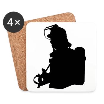 feuerwehr_1 - Coasters (set of 4) - white - Front