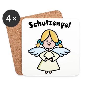 Schutzengel kann man nie genug haben - Untersetzer (4er-Set) - Weiß - Vorne