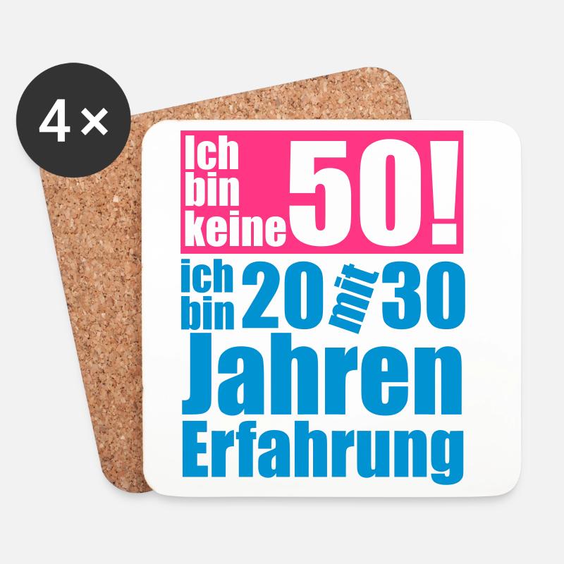 Ich bin keine 50! - Untersetzer (4er-Set) - Weiß