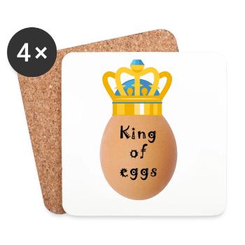 King of Eggs Crown - Coasters (set of 4) - white - Front