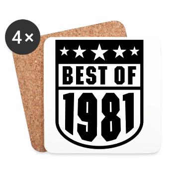 Best of 1981 - Untersetzer (4er-Set) - Weiß - Vorne