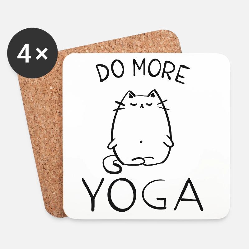 Yoga - Untersetzer (4er-Set) - Weiß