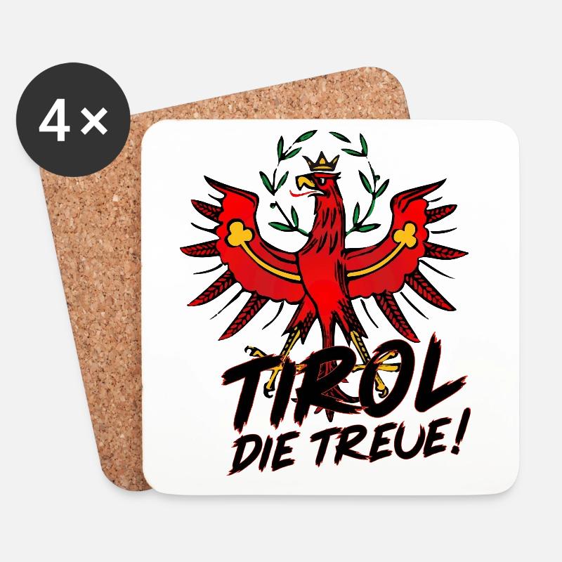 Tirol - Untersetzer (4er-Set) - Weiß