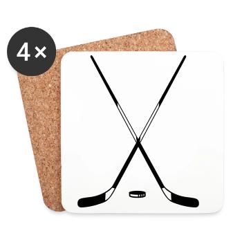 Eishockey - Untersetzer (4er-Set) - Weiß - Vorne