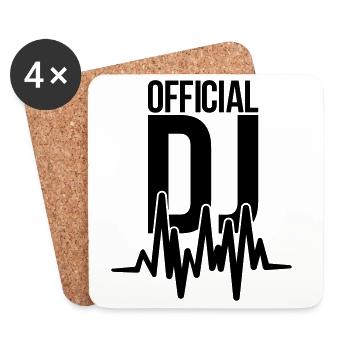 dj - Untersetzer (4er-Set) - Weiß - Vorne