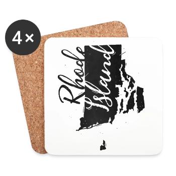 Rhode Island - Untersetzer (4er-Set) - Weiß - Vorne