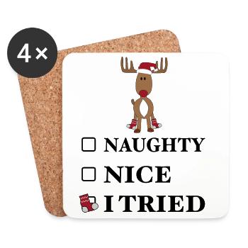 Christmas - Coasters (set of 4) - white - Front