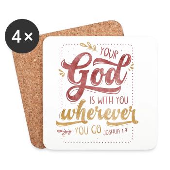 Your God Is With You - Untersetzer (4er-Set) - Weiß - Vorne