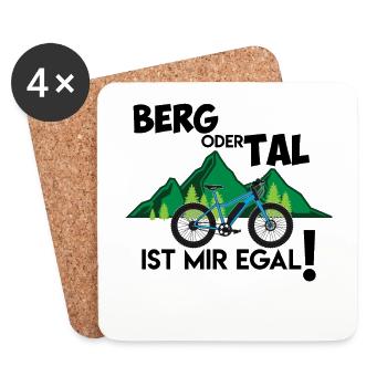 Ebike E-Bike Pedelec Geschenk Fahrrad eMTB - Untersetzer (4er-Set) - Weiß - Vorne
