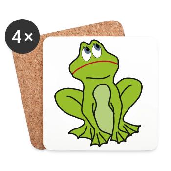 frog - Coasters (set of 4) - white - Front