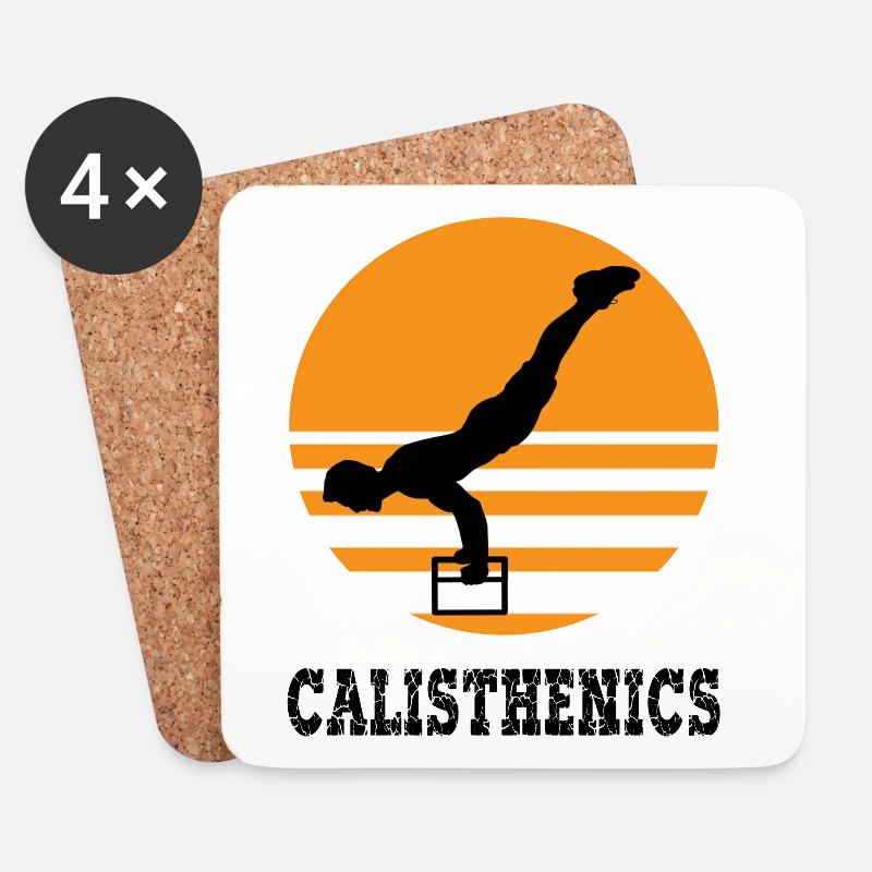 Calisthenics - Untersetzer (4er-Set) - Weiß