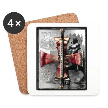 Templars of Steel - La Lettre (version semi-sombre) - Dessous de verre (lot de 4) - blanc - Devant