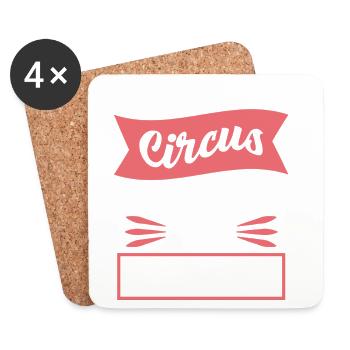 This Is My Circus My Monkeys Saying - Coasters (set of 4) - white - Front