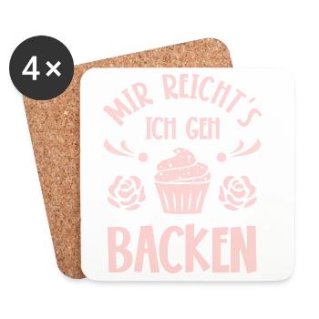 Backen Bäcker Bäckerin - Untersetzer (4er-Set) - Weiß - Vorne