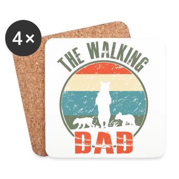 Le père de La Walking - Dessous de verre (lot de 4) - blanc - Devant