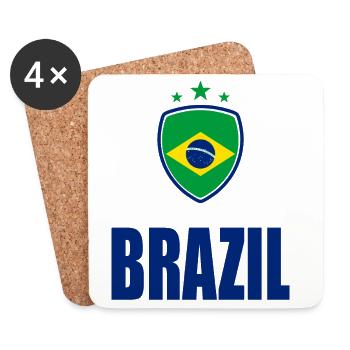 BRAZIL FOOTBALL SPORTS - Coasters (set of 4) - white - Front