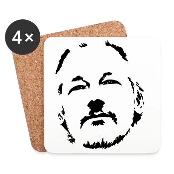 Julian Assange - Untersetzer (4er-Set) - Weiß - Vorne