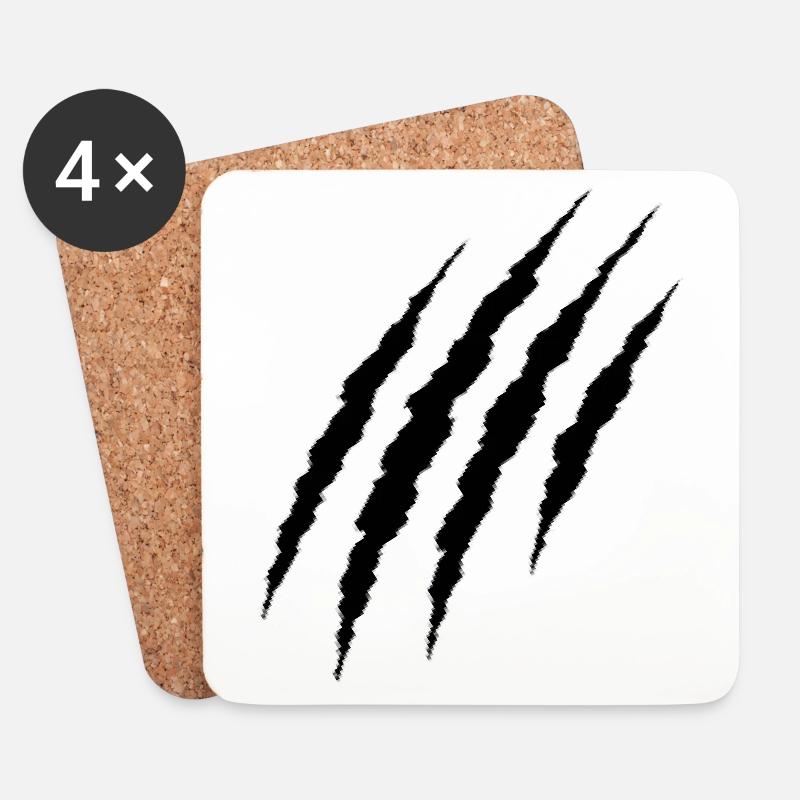 black claw - Coasters (set of 4) - white