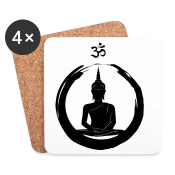 OM spiritual - Coasters (set of 4) - white - Front