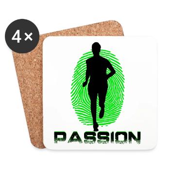 Coureur - Dessous de verre (lot de 4) - blanc - Devant