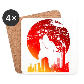 | LUNE DE SANG CADEAUX DE PLEINE LUNE ROUGE - Dessous de verre (lot de 4) - blanc - Devant