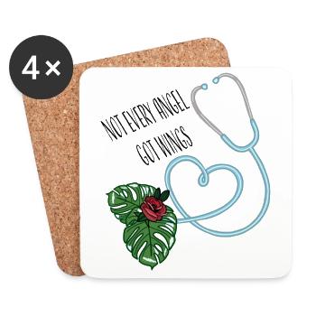 Stethoscope Nurse–, Nurse - Coasters (set of 4) - white - Front