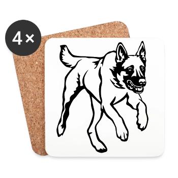 Malinois - Coasters (set of 4) - white - Front