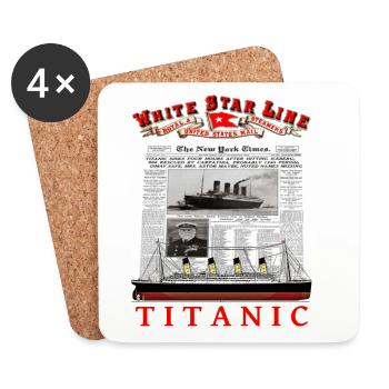 TITANIC creation Louis RUNEMBERG © Adagp - Coasters (set of 4) - white - Front