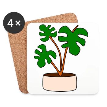 Cadeau pour la fête des mères : Idée de cadeau pour la fête des mères - Dessous de verre (lot de 4) - blanc - Devant