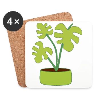 Cadeau pour la fête des mères : Idée de cadeau pour la fête des mères - Dessous de verre (lot de 4) - blanc - Devant